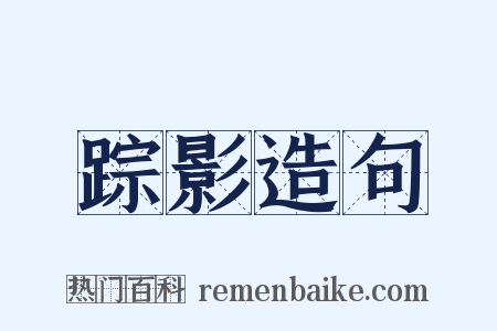 踪影造句是什么意思的图片